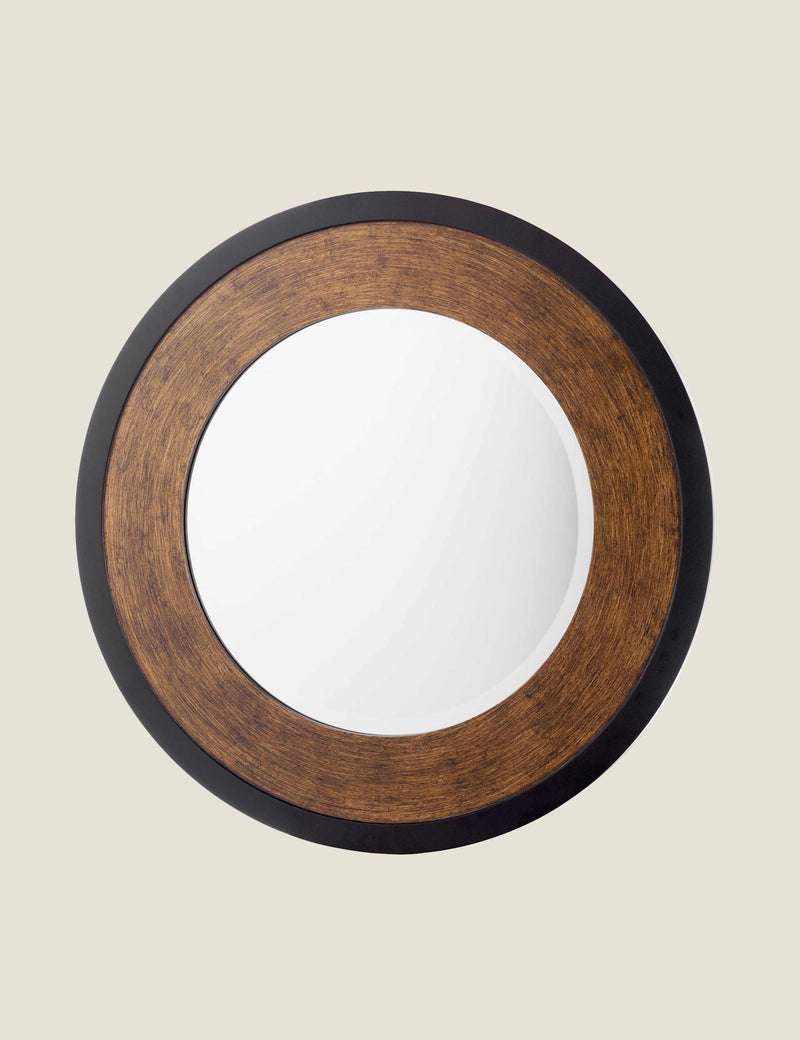 Laura Ashley Cara round wall mirror with bronze finish, UK version