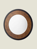 Laura Ashley Cara round wall mirror with bronze finish, UK version