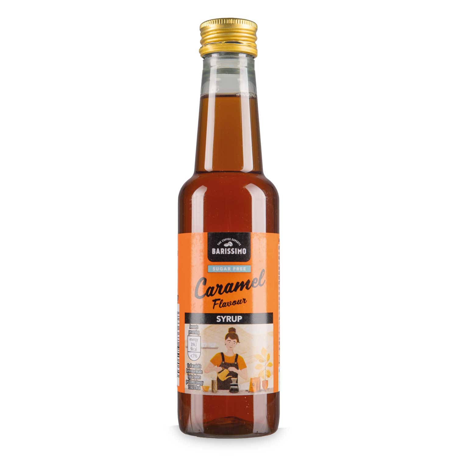 Caramel coffee syrup for home drinks - British product