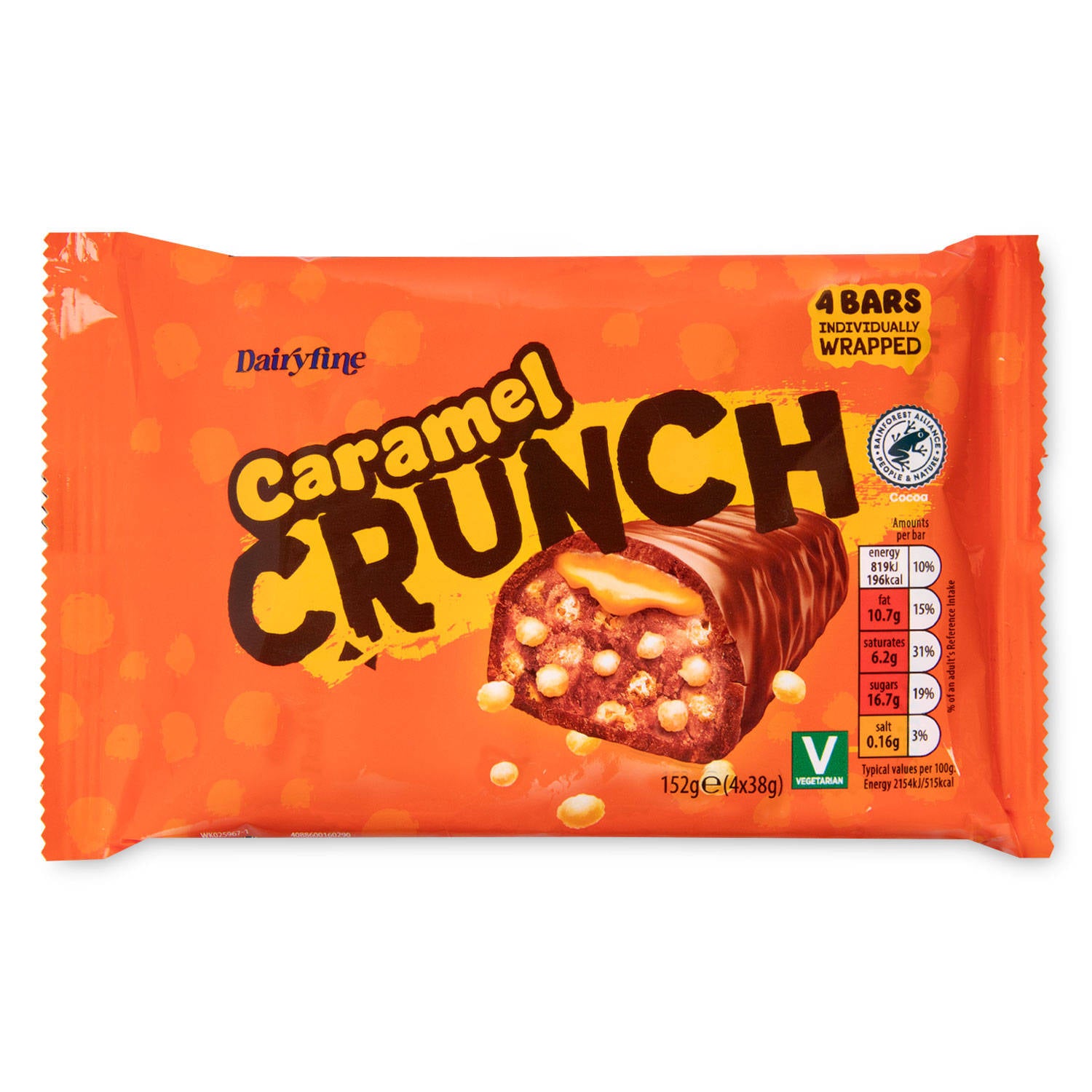 Caramel crunch milk chocolate bars 4 pack (British brand)