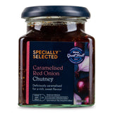 Caramelised red onion chutney with bird's eye chillies - British product