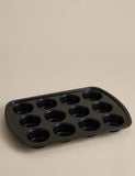 Carbon steel non-stick muffin tray 12 cups, UK version
