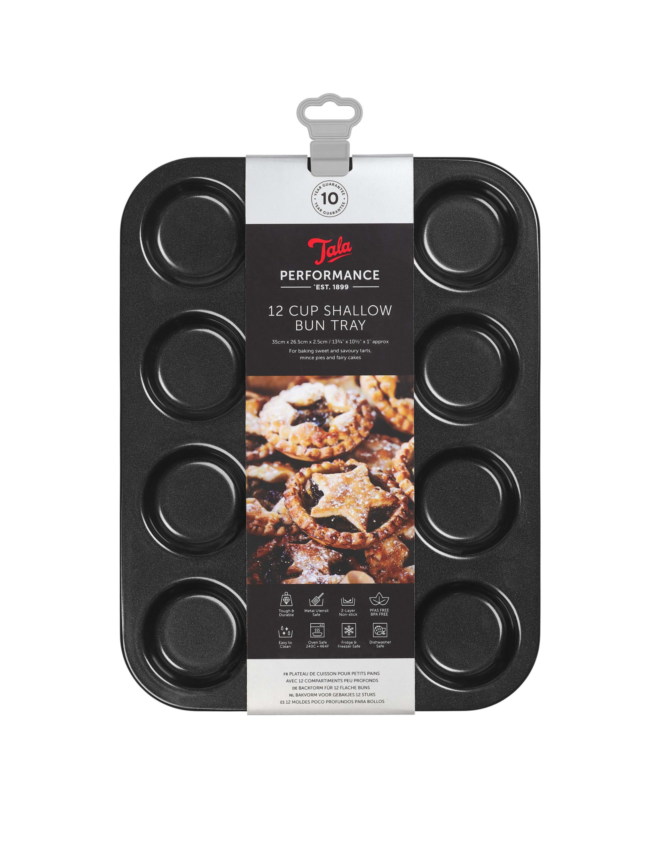 Tala shallow 12 cup carbon steel bun tin (British brand)