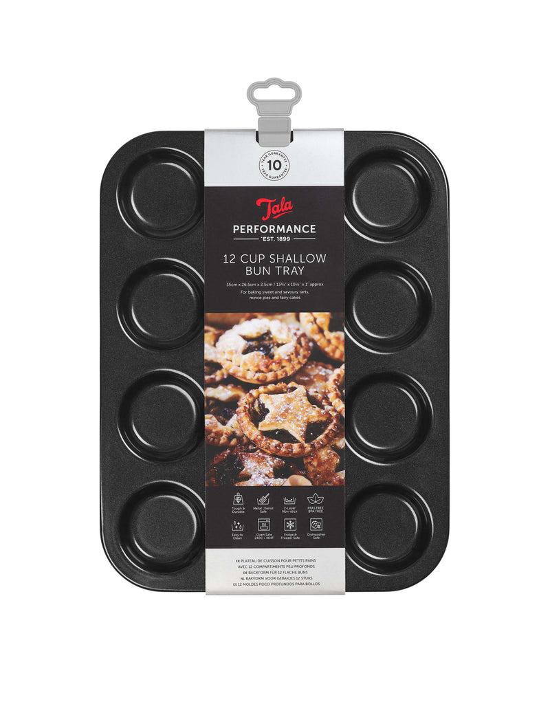 Tala shallow 12 cup carbon steel bun tin (British brand)