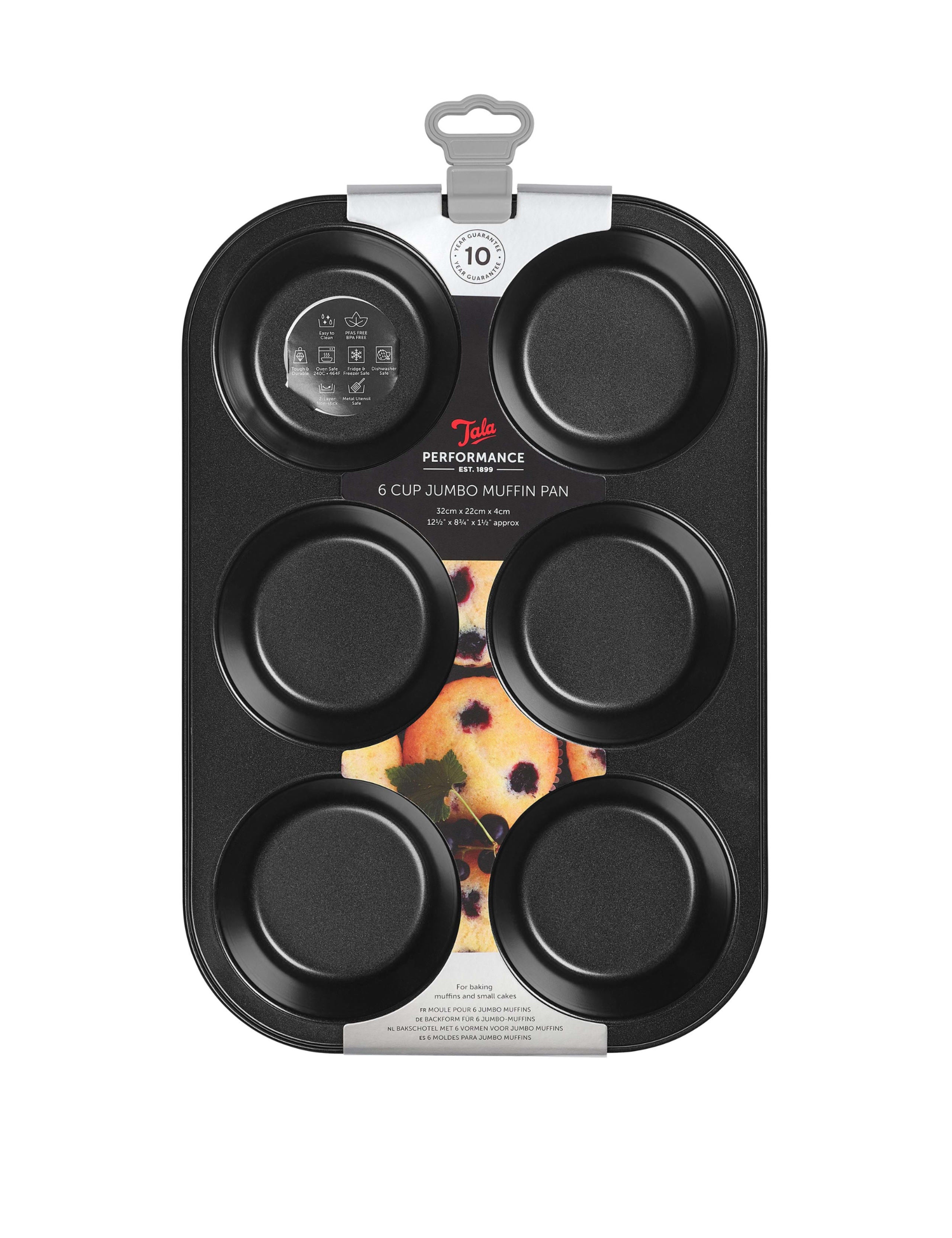Tala non-stick carbon steel muffin tin 6 cup, UK version