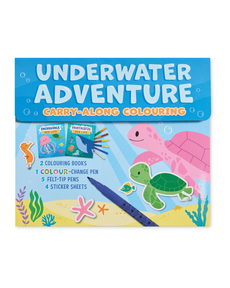 Carry Along Colouring set with pens and stickers, imported from the UK