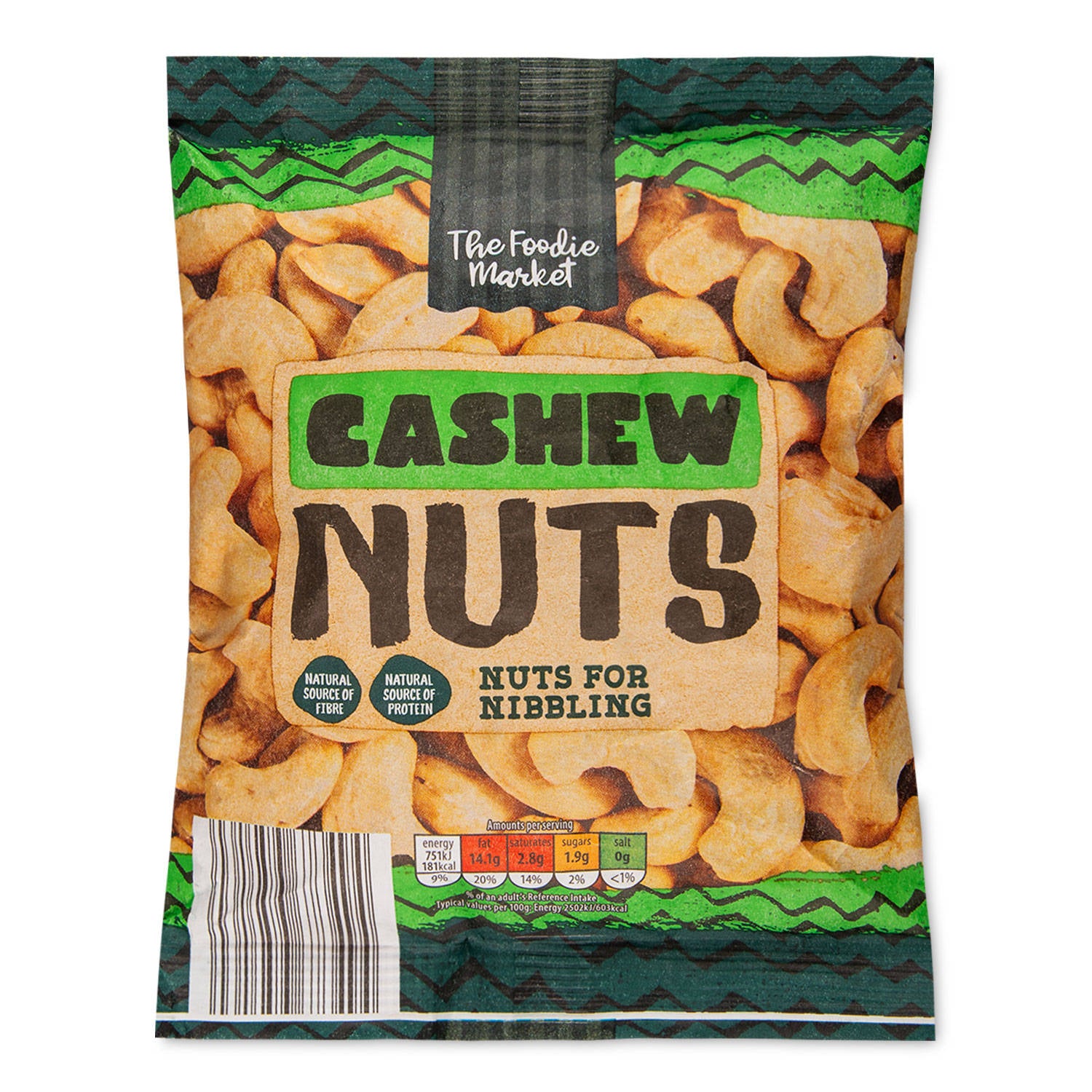 Cashew nuts for snacking (British brand)