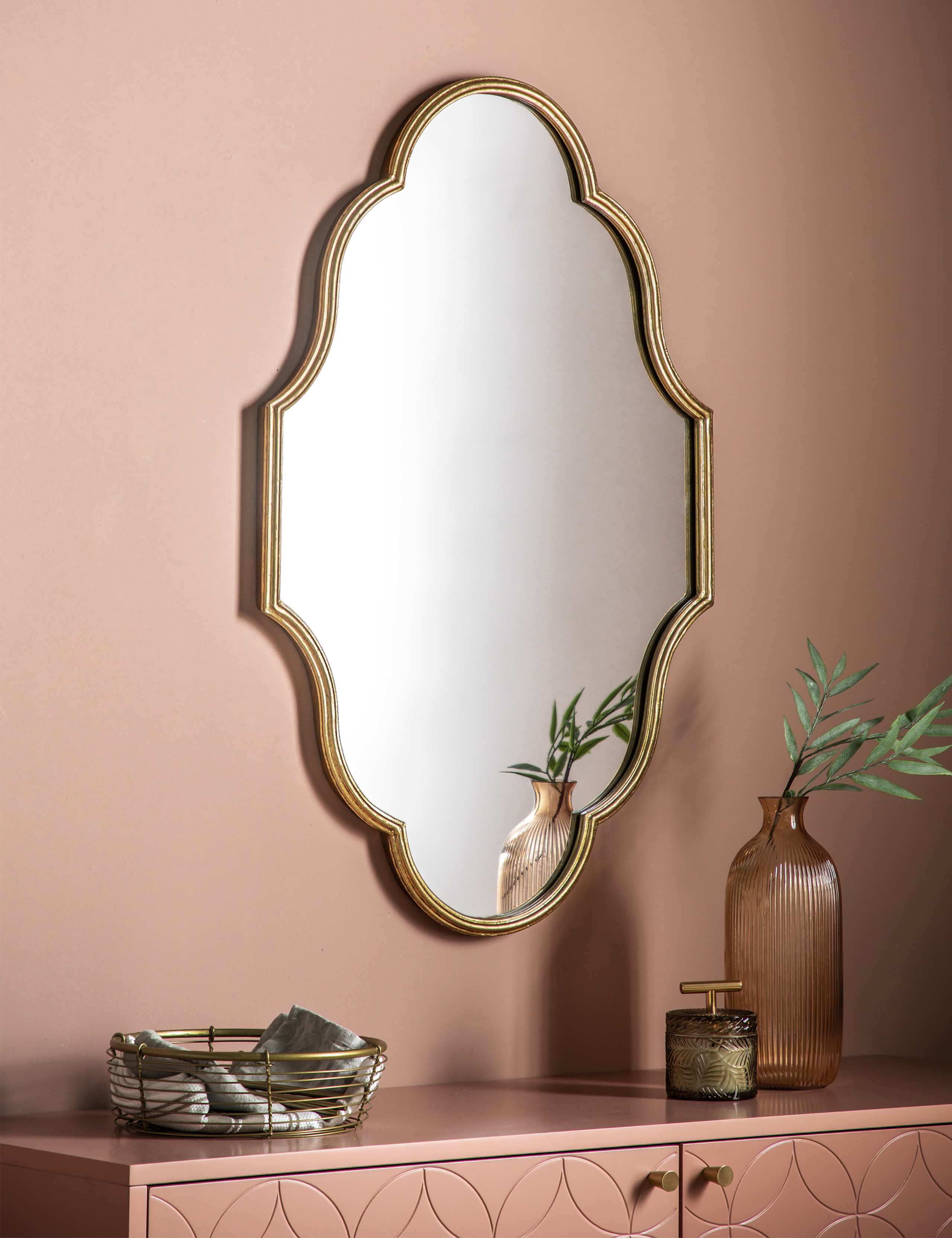Gallery Direct Castello Large Curved Wall Mirror - British product
