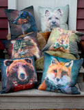 MM Linen Cat n Mouse cushion 50 cm - British product