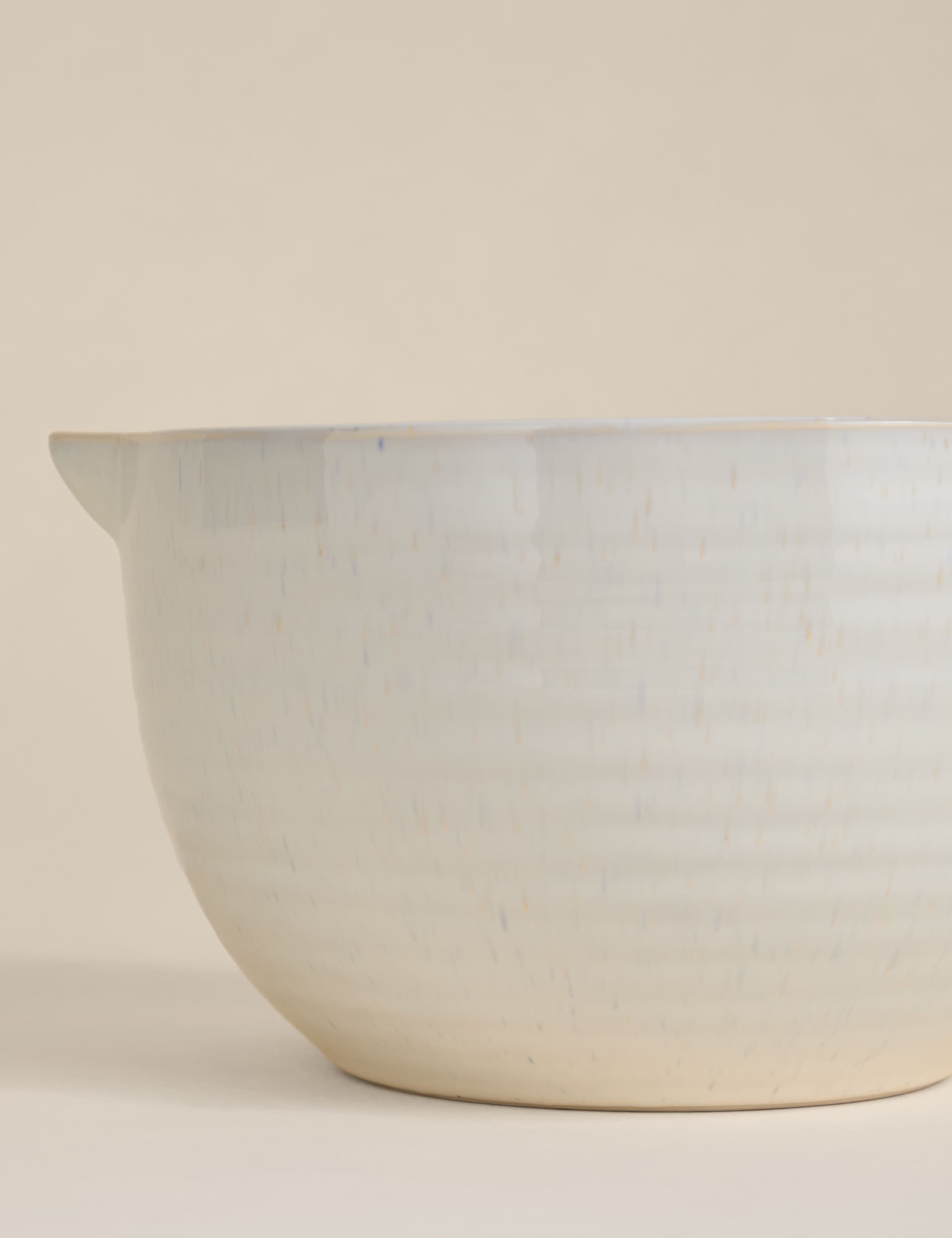 Ceramic batter jug with spout and handle, imported from the UK