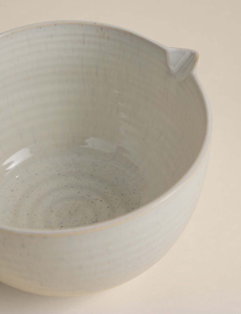 Ceramic batter jug with spout and handle, imported from the UK