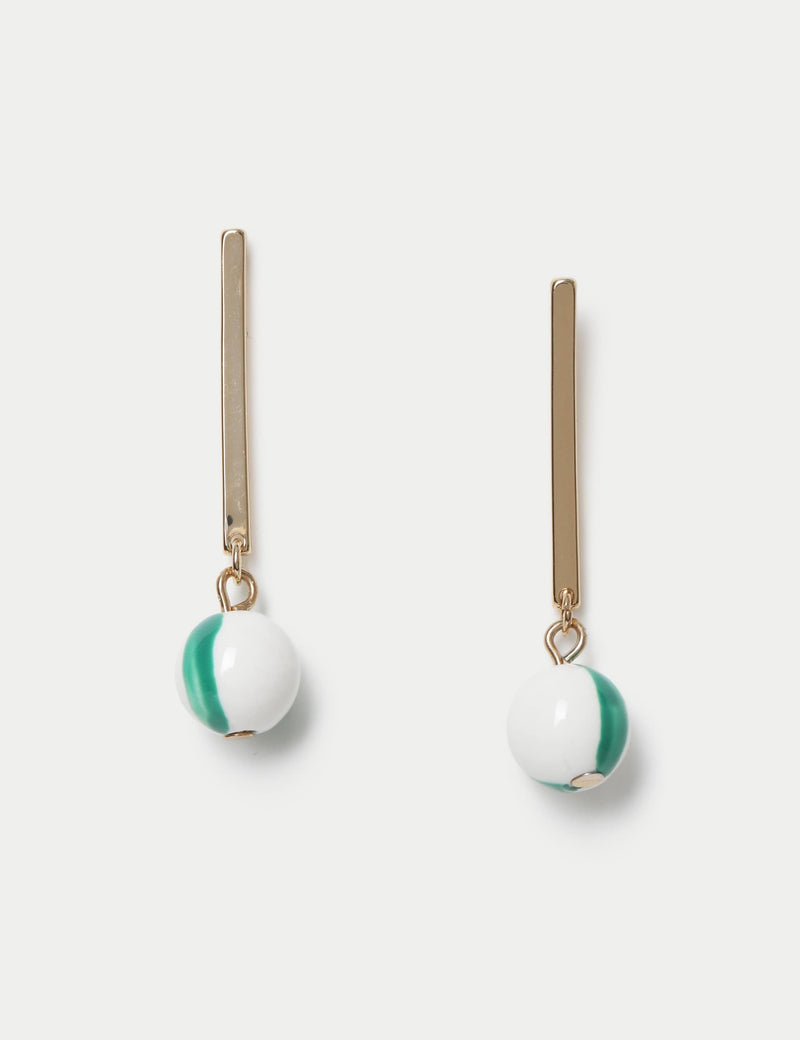 M&S ceramic bead drop earrings, UK version