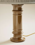 Ceramic column frill shade table lamp, imported from the UK