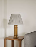 Ceramic column frill shade table lamp, imported from the UK