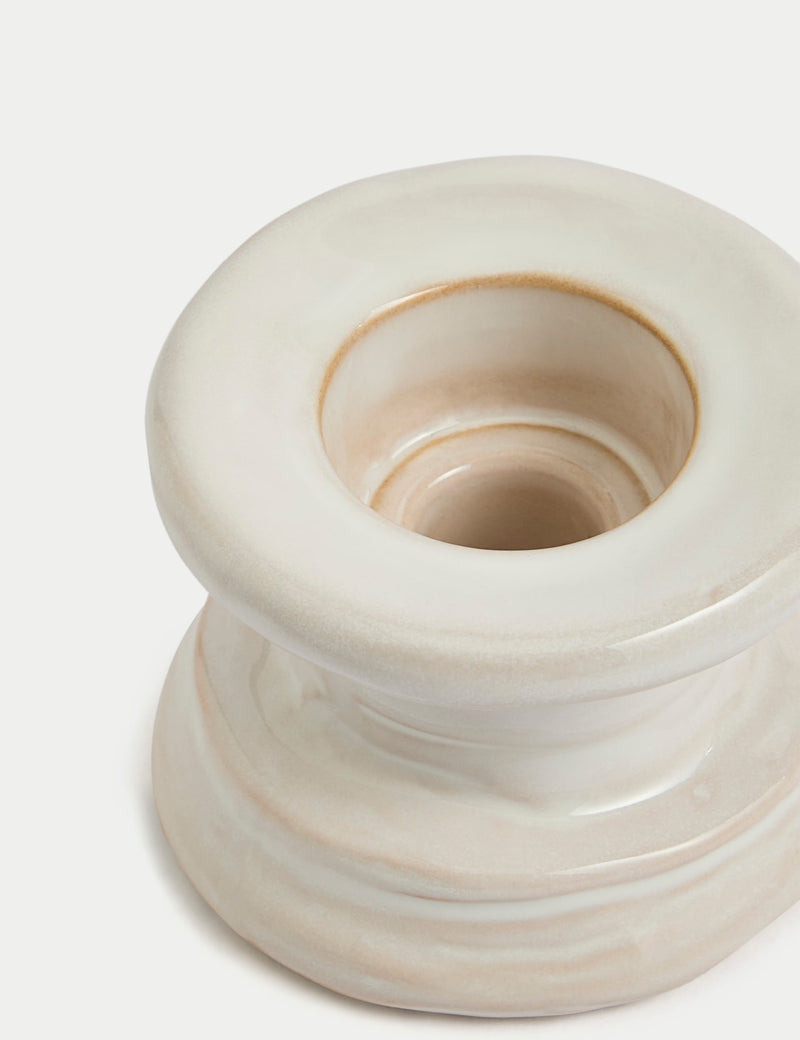 Ceramic dinner candle and tealight holder - British product