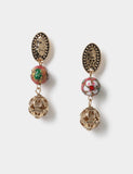Ceramic filigree drop earrings, UK version