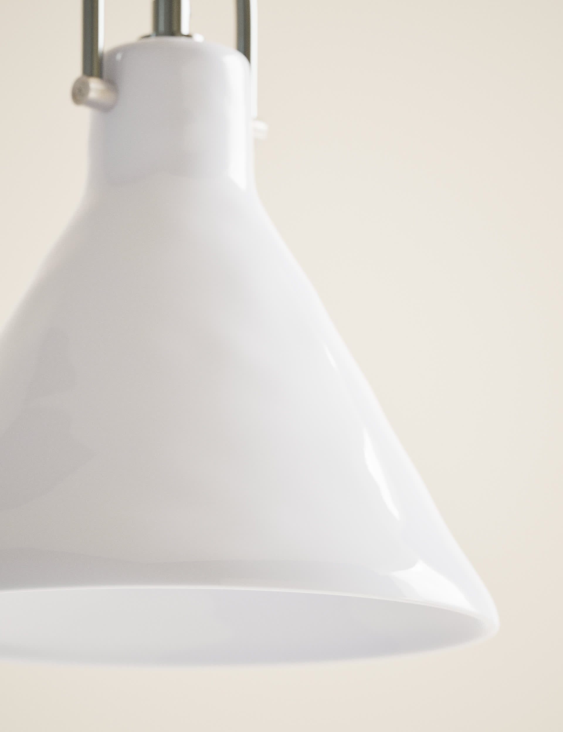 Ceramic mottled cone pendant light 24.5cm - British product