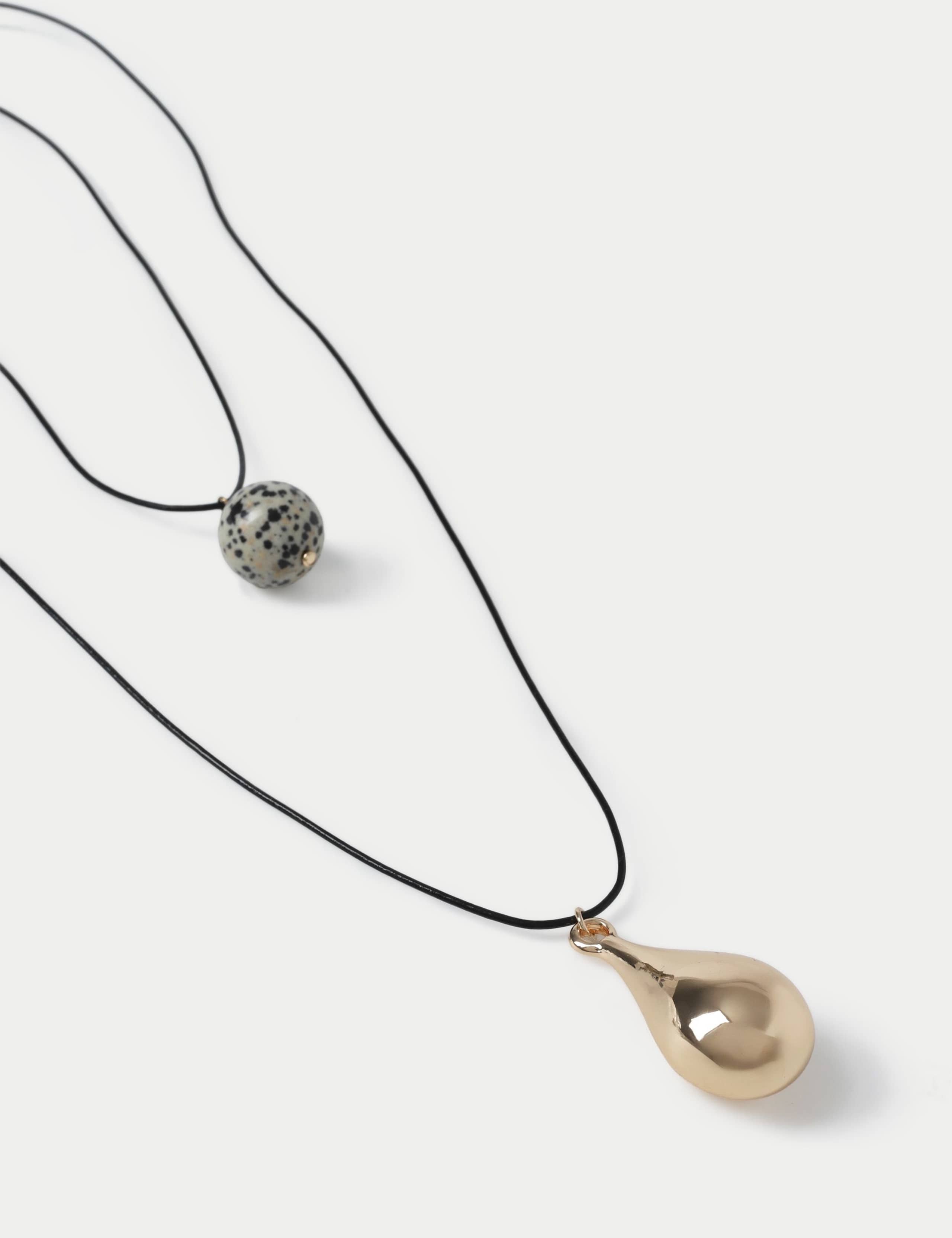 Autograph ceramic multirow long pendant necklace, UK version