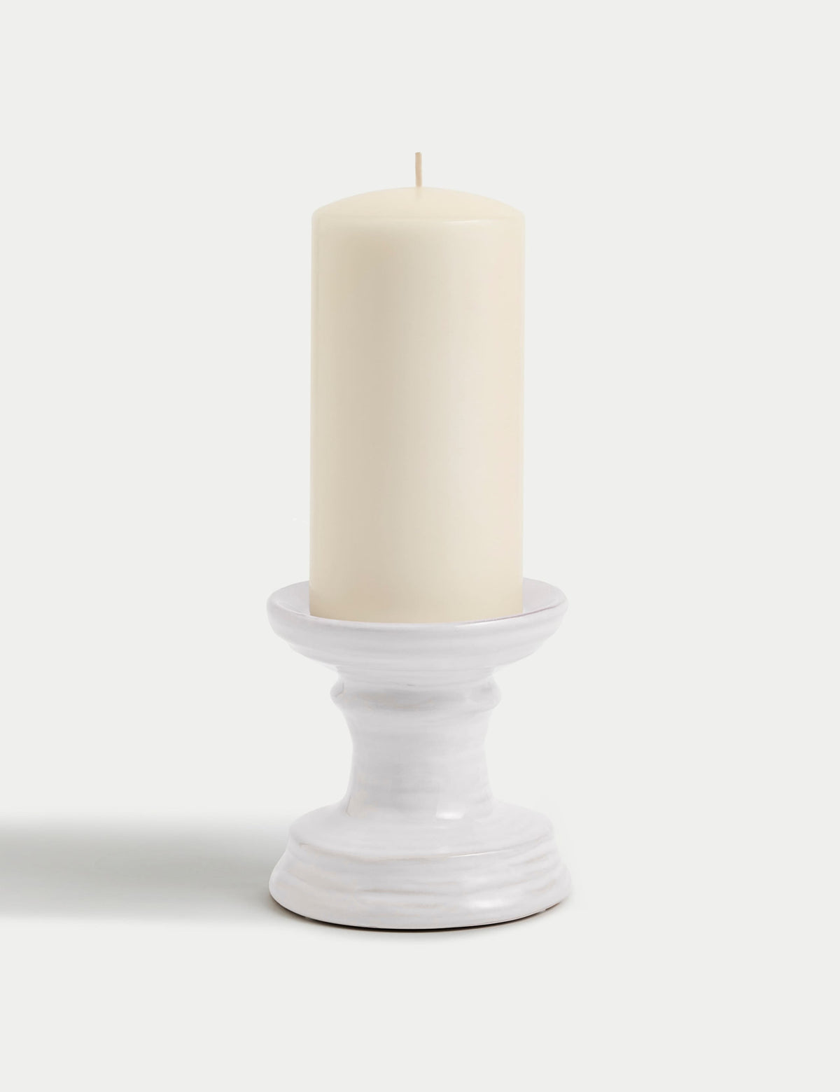 Ceramic pillar candle holder - British product
