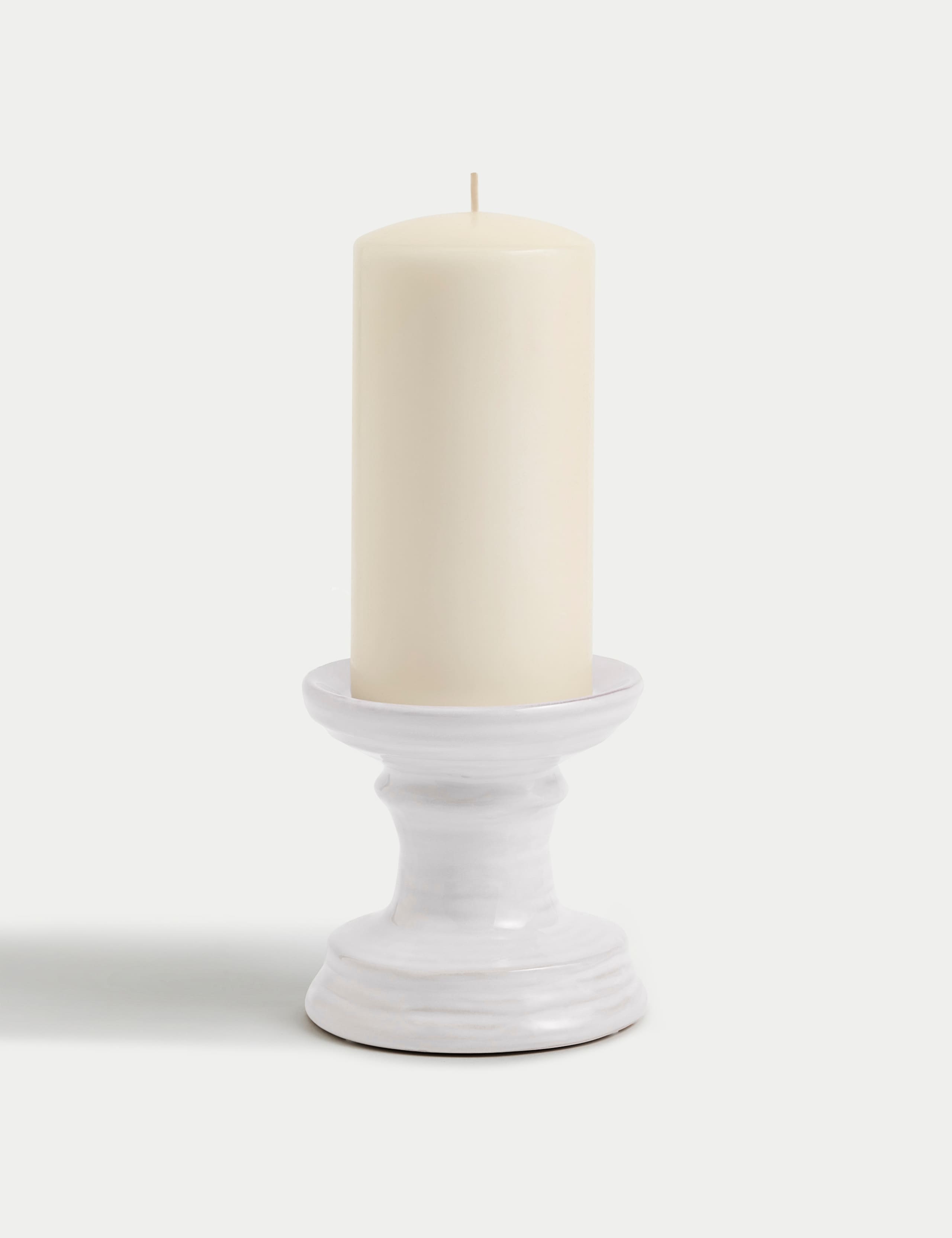 Ceramic pillar candle holder - British product