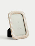Ceramic ridged photo frame 4x6 inch - British product