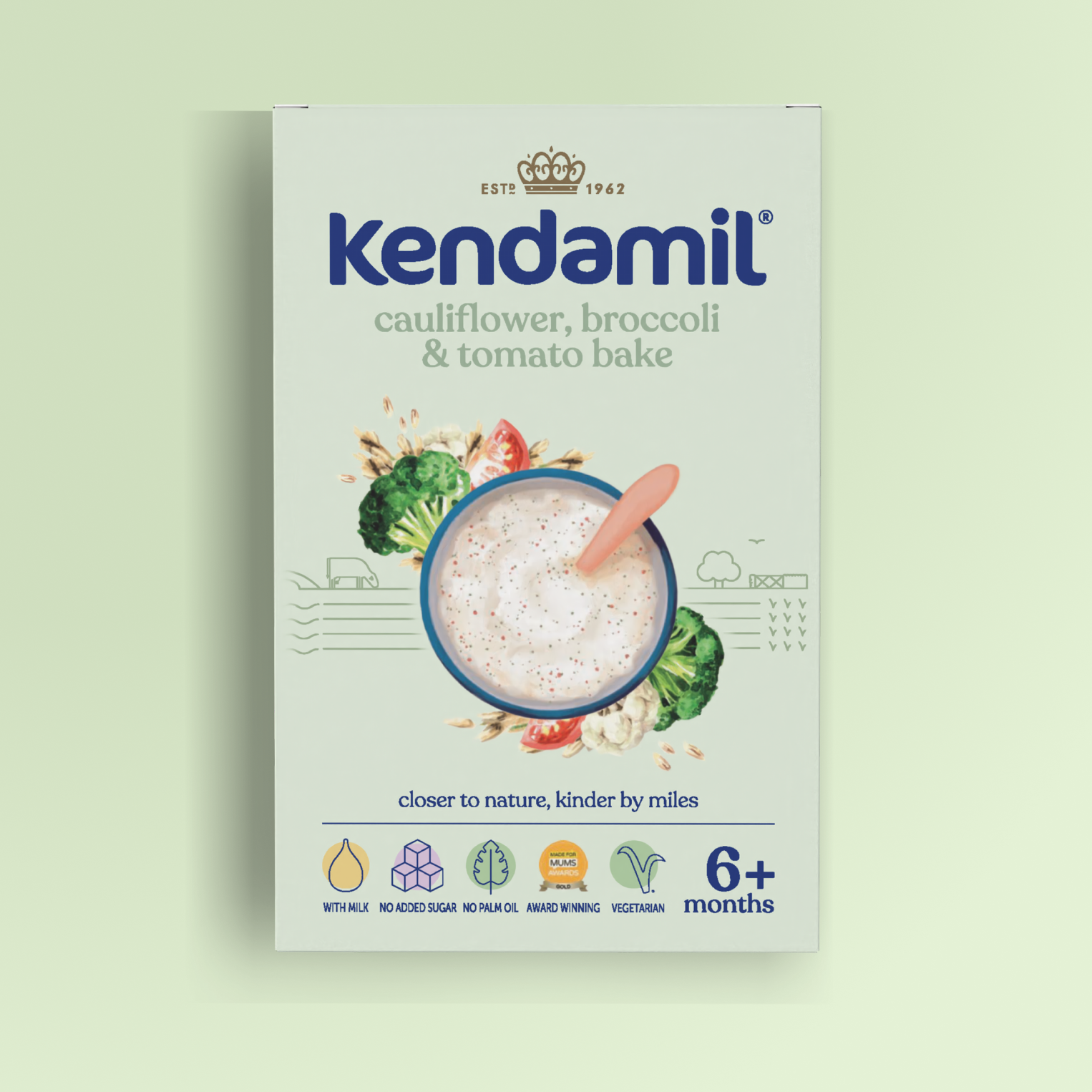 Kendamil cauliflower broccoli tomato bake baby cereal 7 pack (British brand)