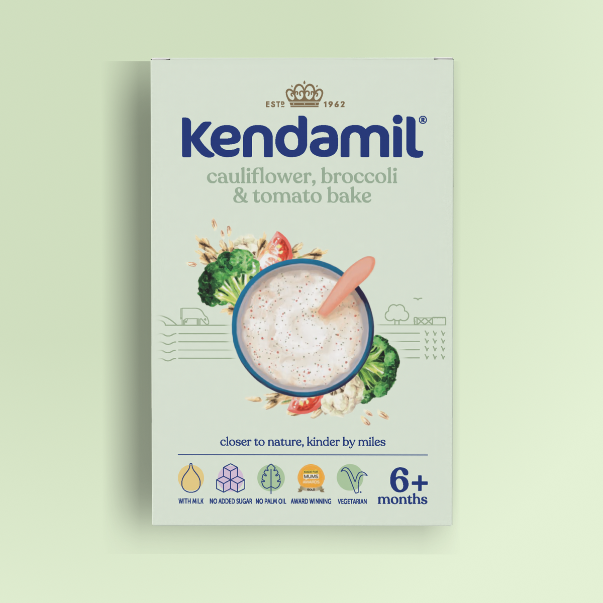Kendamil cauliflower broccoli tomato bake baby cereal 7 pack (British brand)
