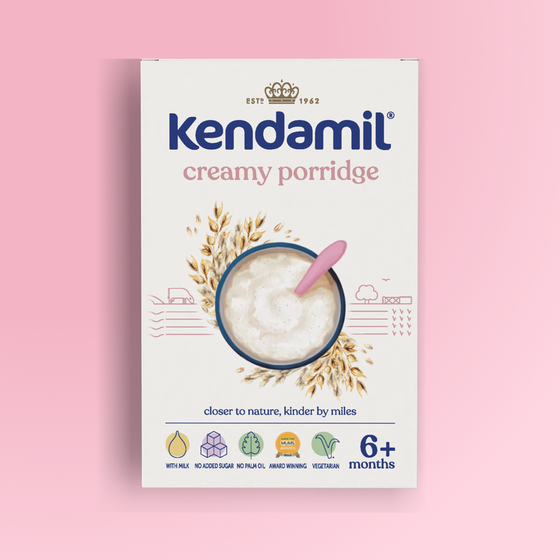 Kendamil creamy oat baby porridge 7-pack, imported from the UK