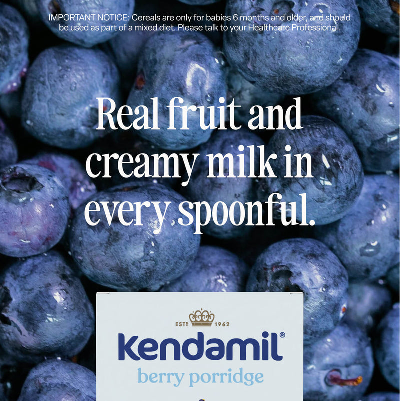 Kendamil berry baby porridge 7 x 150g, imported from the UK