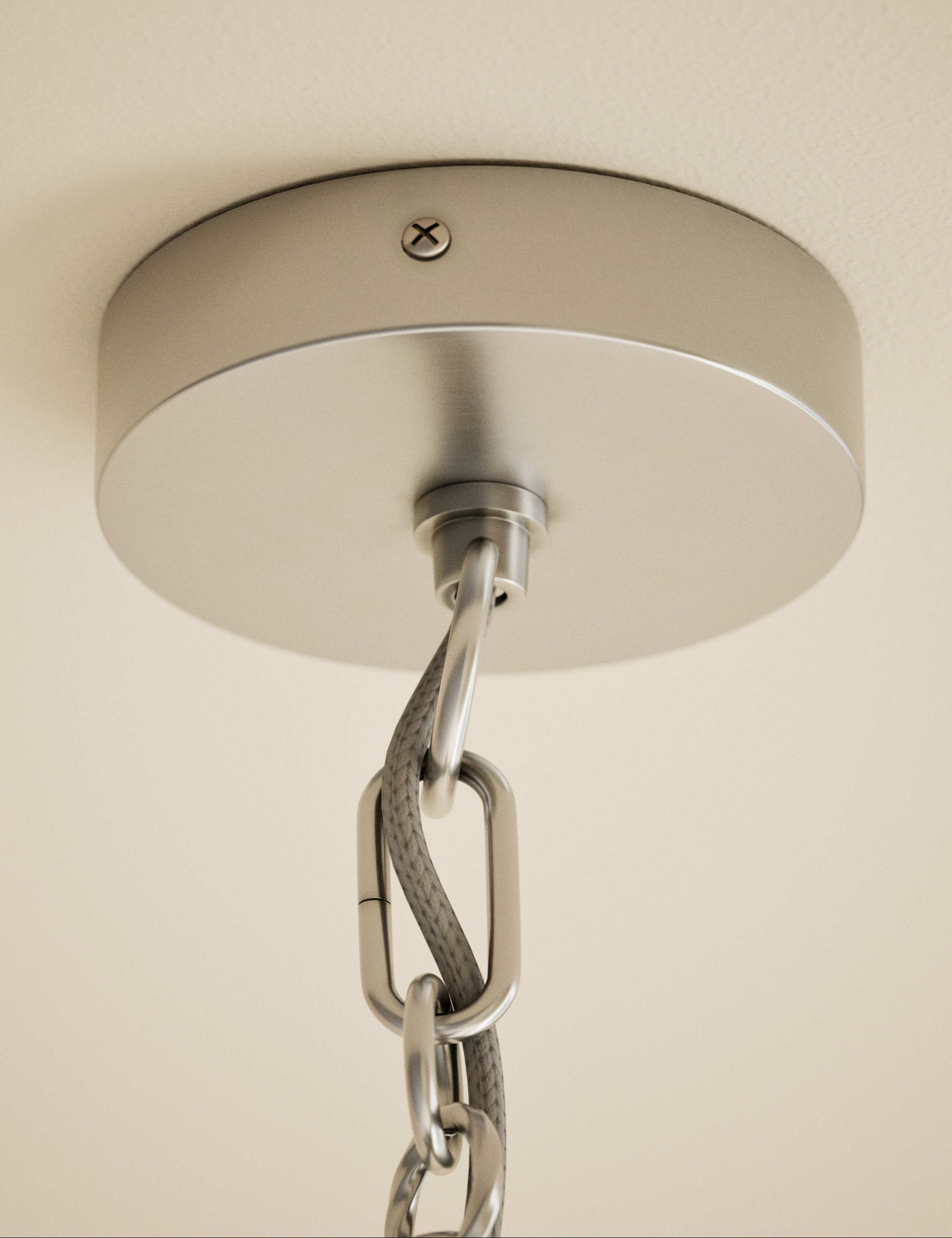 Chain lighting cable kit with metal chain and ceiling fitting (British brand)