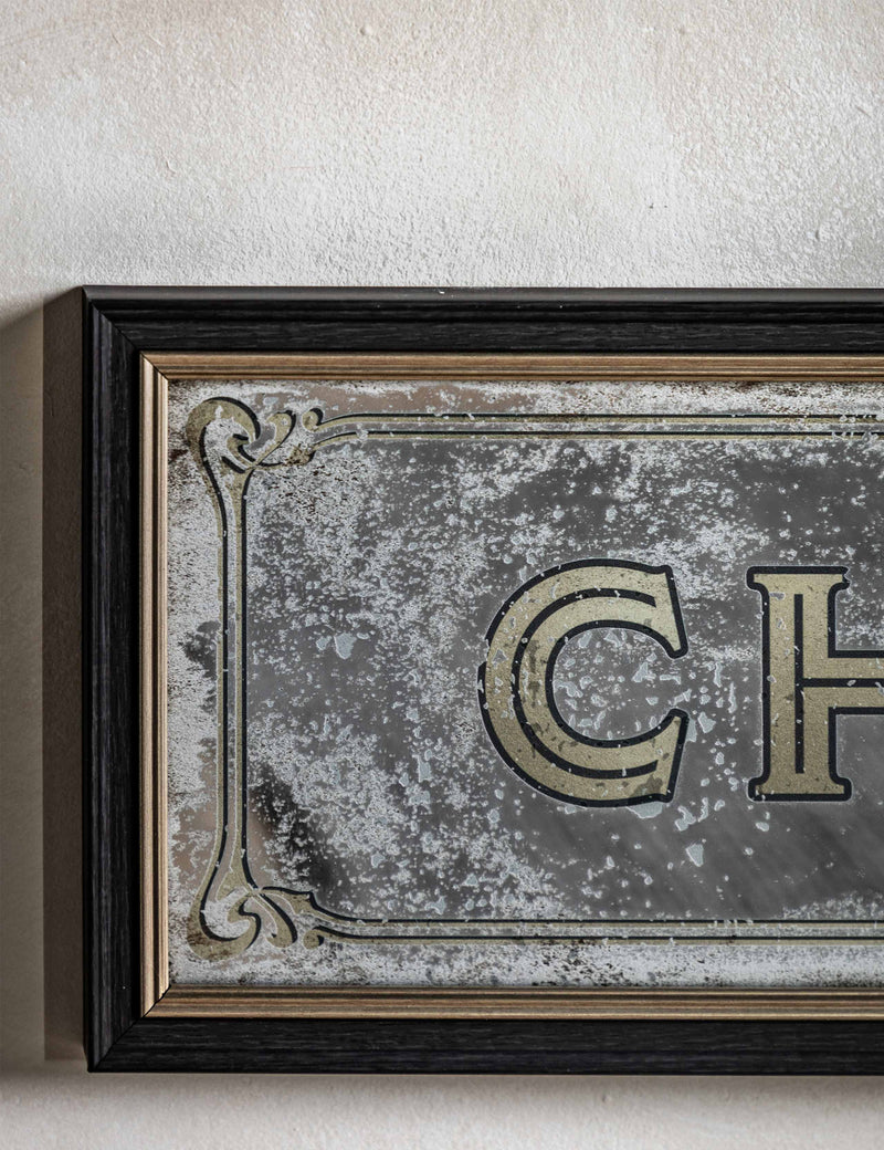 Champagne extra large rectangular wall mirror - British product