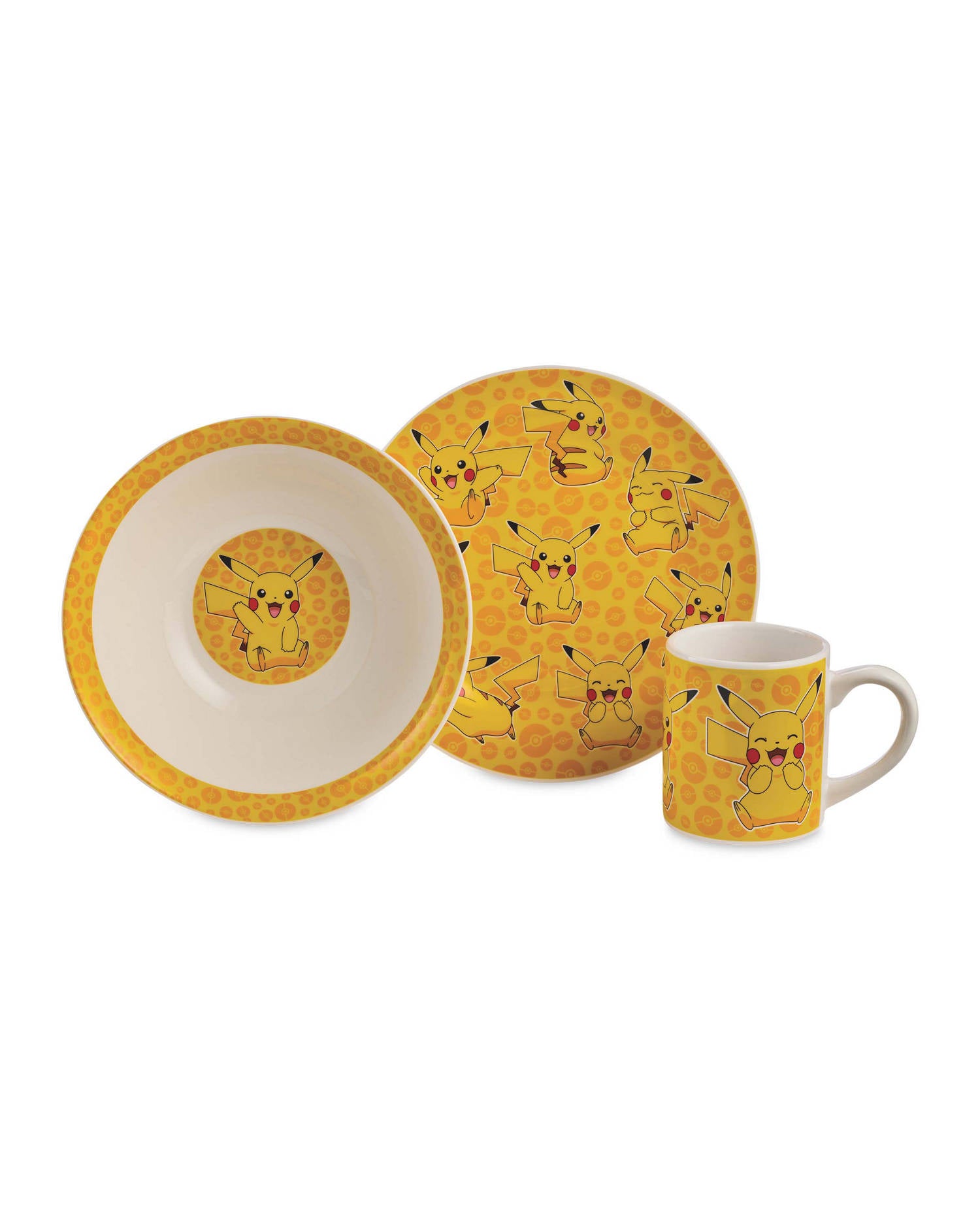 Character 3-Piece Ceramic Breakfast Set (Pokémon, Minecraft, Sonic, Angry Birds, Harry Potter, Squishmallows)