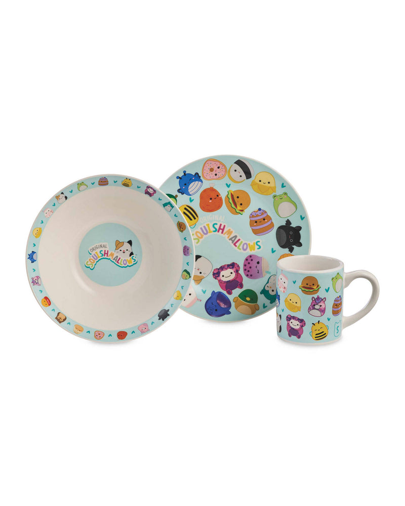 Character 3-Piece Ceramic Breakfast Set (Pokémon, Minecraft, Sonic, Angry Birds, Harry Potter, Squishmallows)
