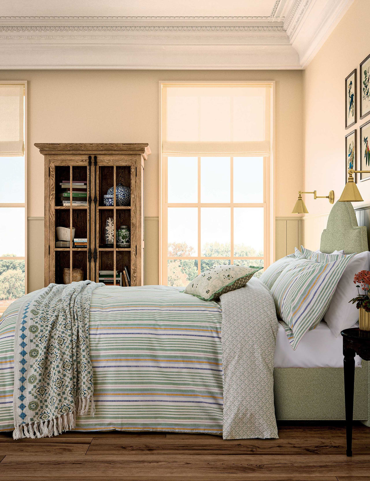 Charleston stripe bedding set cotton - British product