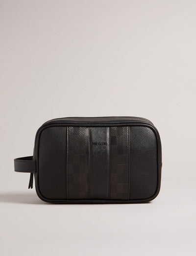 M&S Ted Baker حقيبة مستحضرات تجميل منقوشة باللونين الأسود والبني بحجم 25 × 10 × 16 سم - اشترِ عبر الإنترنت من McGrocer
