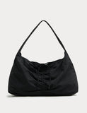 M&S checked ruched tie shoulder bag (British brand)