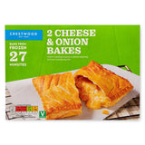 Frozen cheese and onion bakes two pack, puff pastry - British product