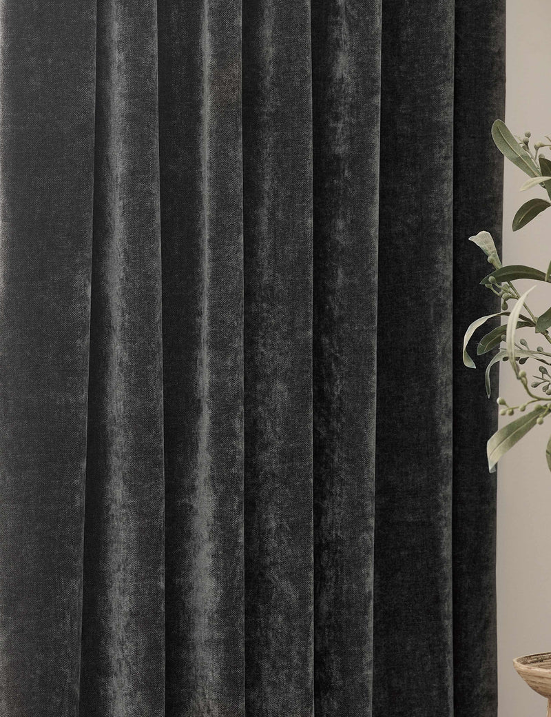 Yard Chenille Blackout Pencil Pleat Curtains, imported from the UK