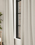 Chenille geometric eyelet curtains - British product