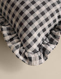 chenille gingham bolster cushion 30x50cm, UK version