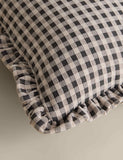 Chenille woven gingham cushion 45cm - British product
