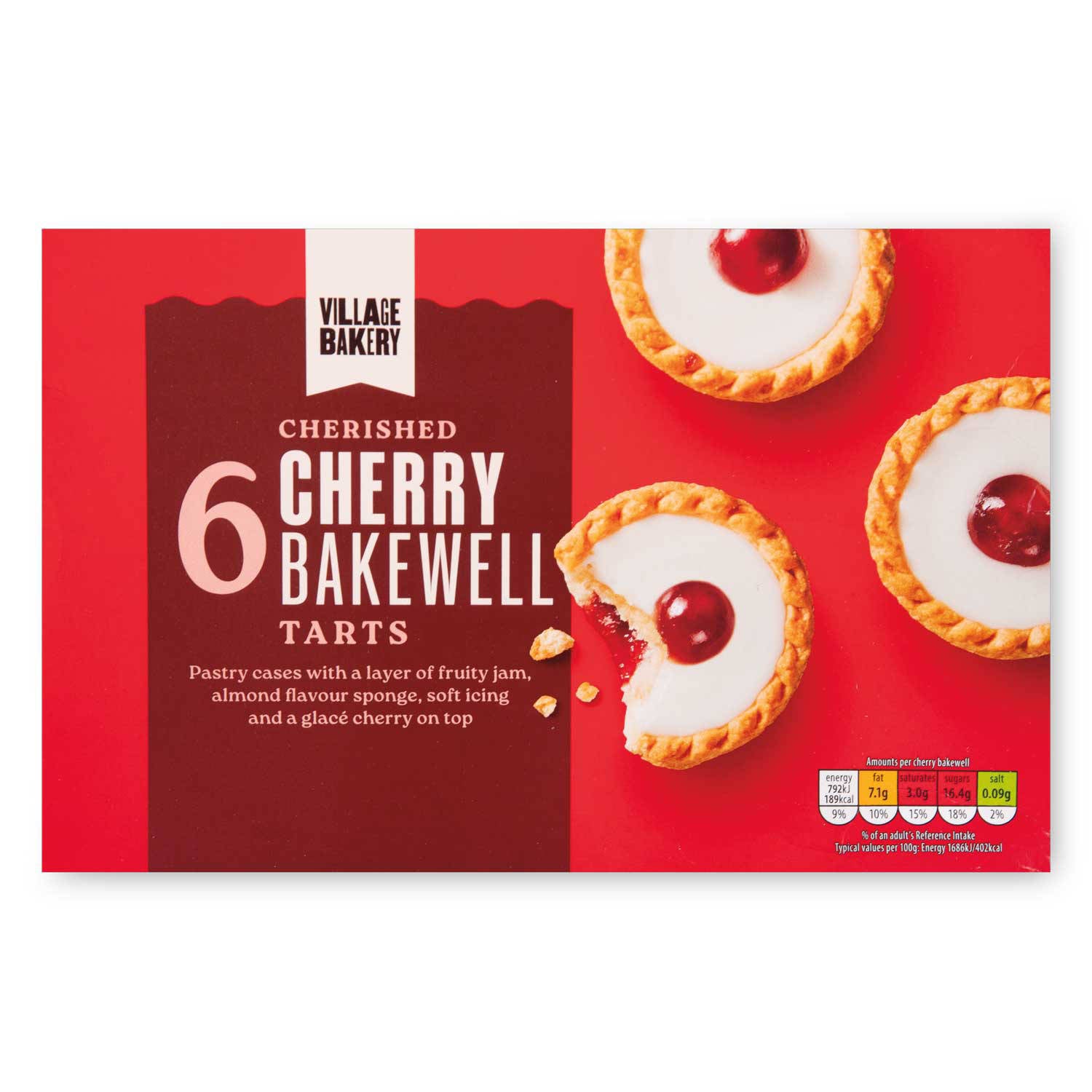 Cherry Bakewells classic British bakery treat, UK version