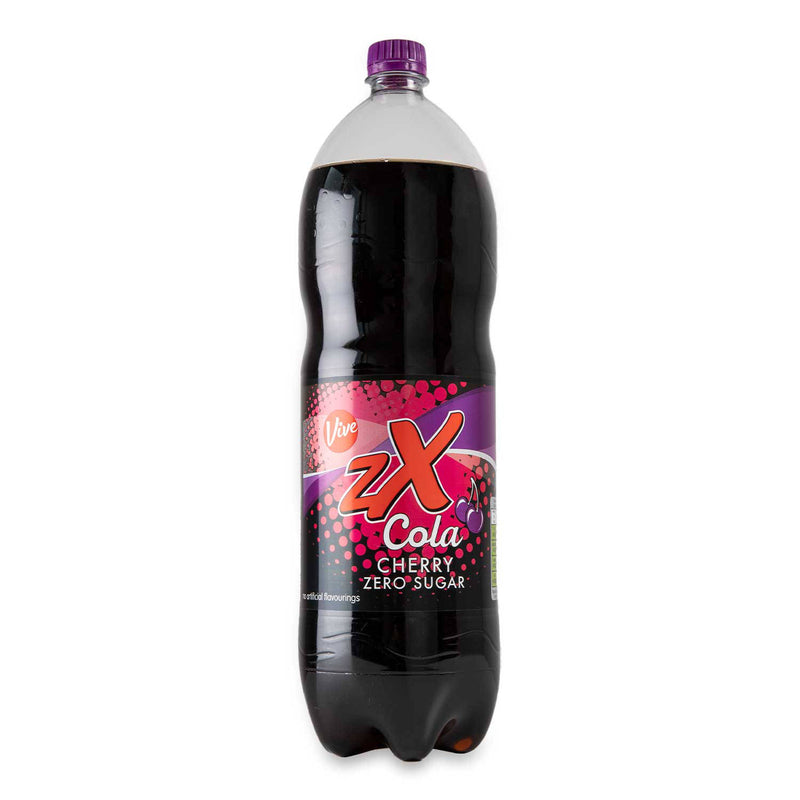 Cherry cola zero sugar drink (British brand)