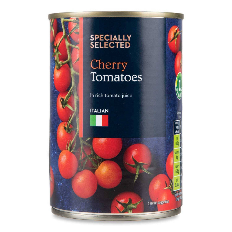 Canned cherry tomatoes in rich tomato juice 400g, UK version