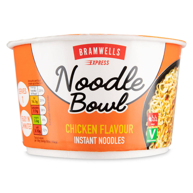 Chicken flavour noodle bowl from the UK - British product