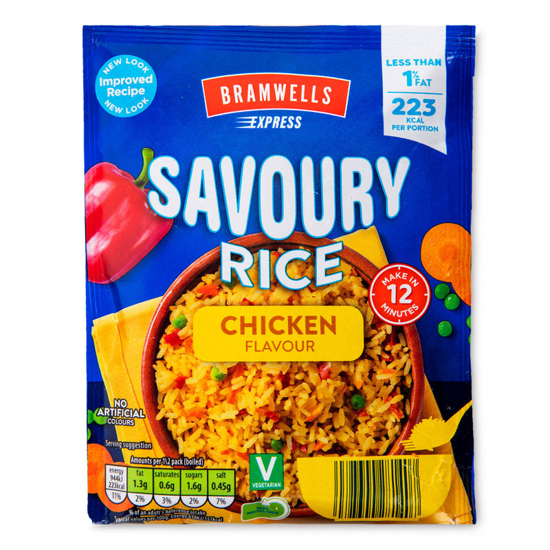 Chicken flavour savoury rice with dried vegetables, UK version
