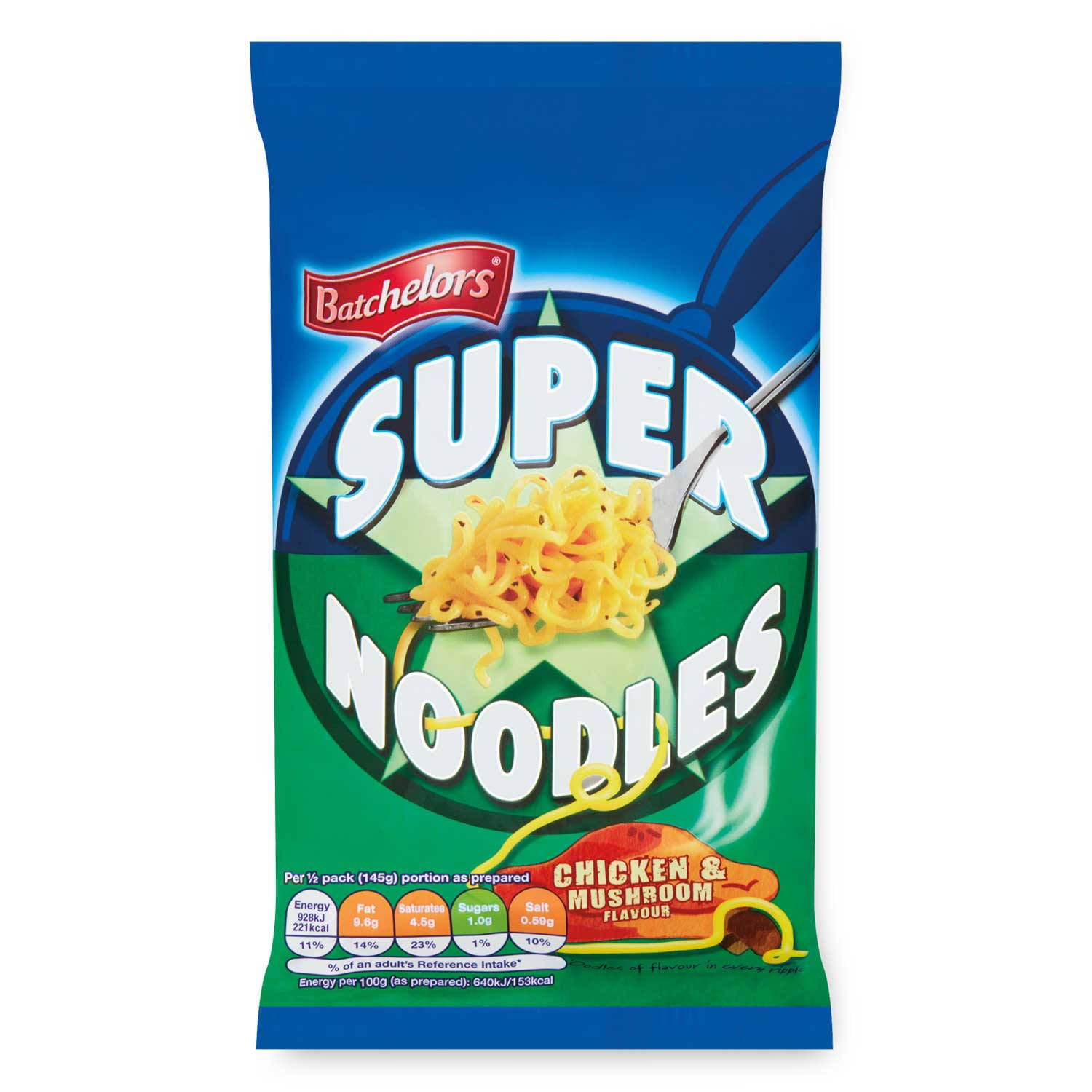 Chicken & Mushroom instant noodles pot, imported from the UK