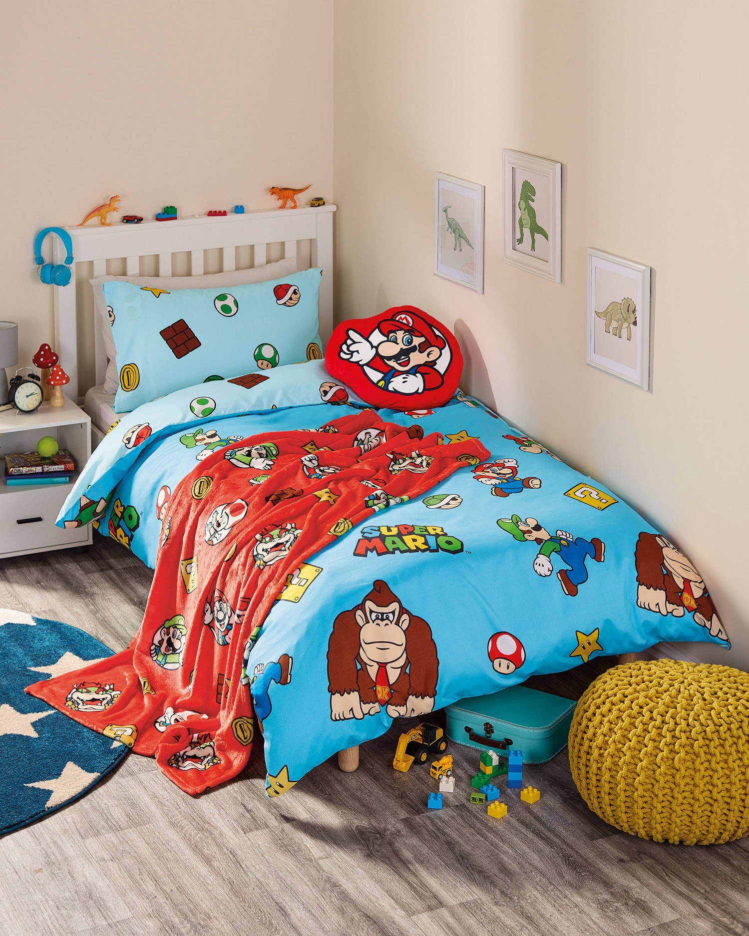 Children's character cushion with gaming designs 40x36cm (British brand)
