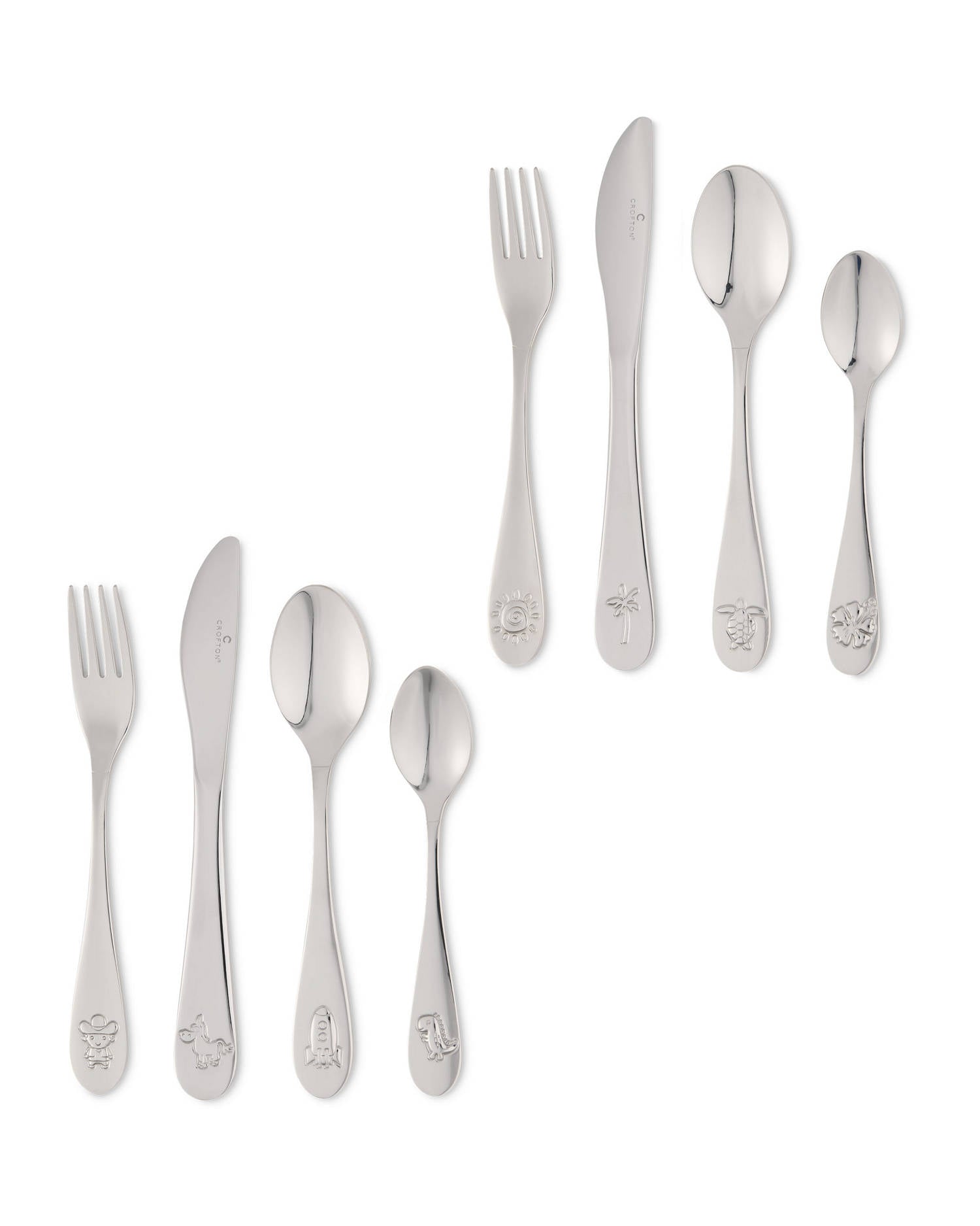 Children's cutlery set with fork, knife and spoon - British product