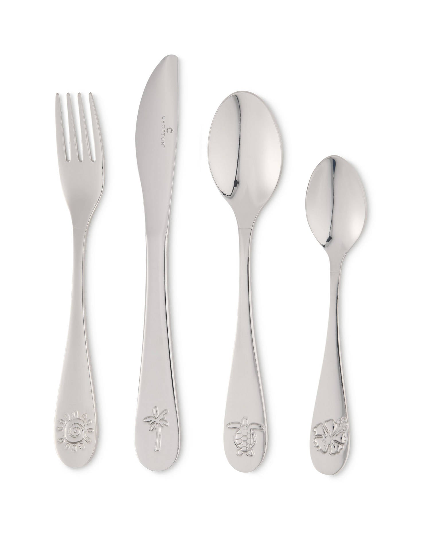 Children's cutlery set with fork, knife and spoon - British product